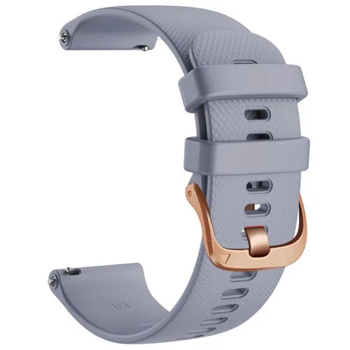 LG Watch compatible Silicone Watch Straps with Rose Gold Buckles