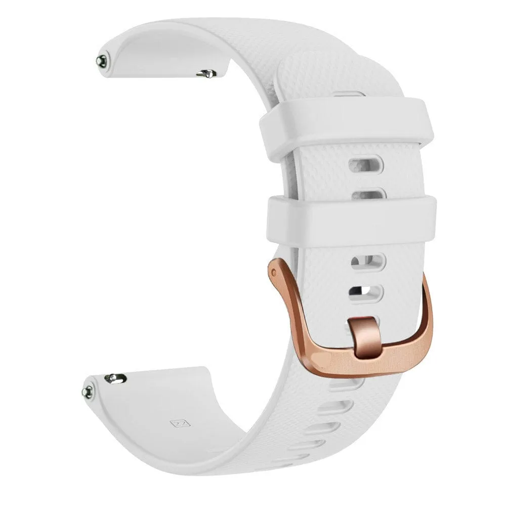 LG Watch compatible Silicone Watch Straps with Rose Gold Buckles