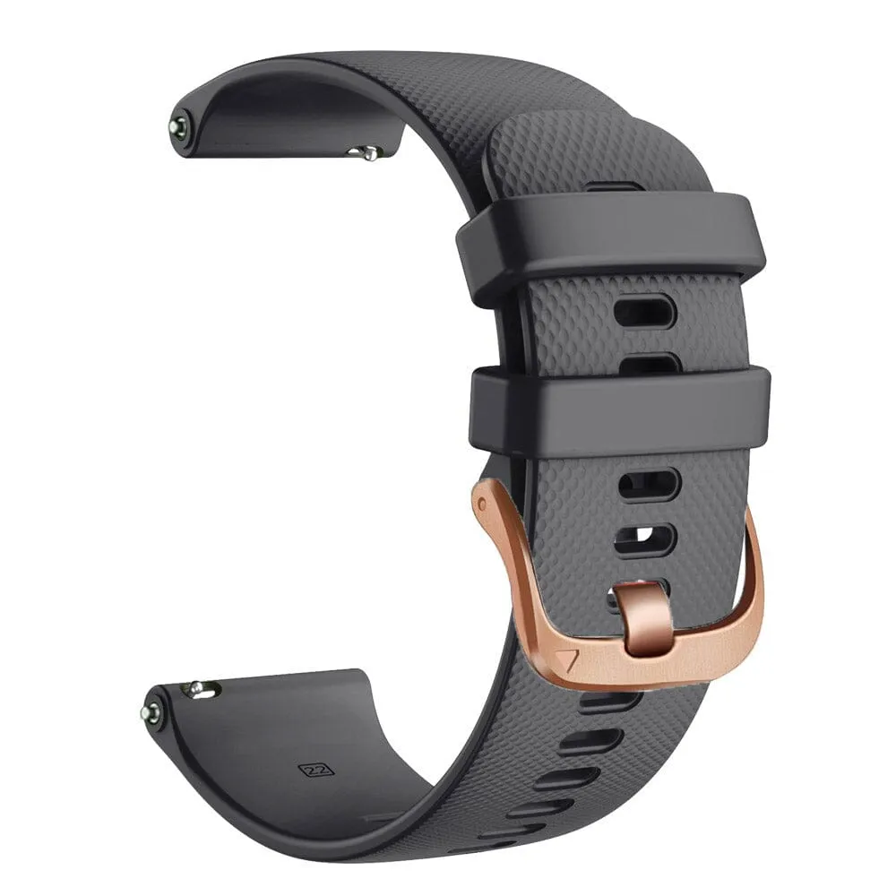 LG Watch compatible Silicone Watch Straps with Rose Gold Buckles