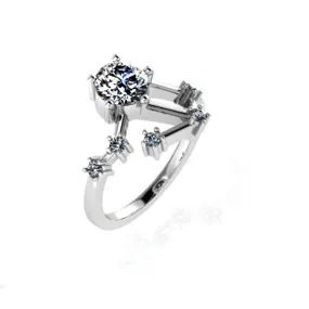 LIBRA Diamond Zodiac Engagement Ring