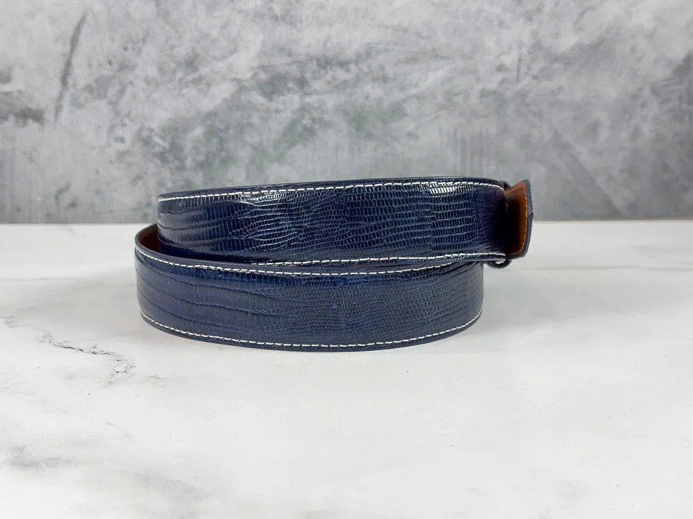 Lizard Belt: Navy