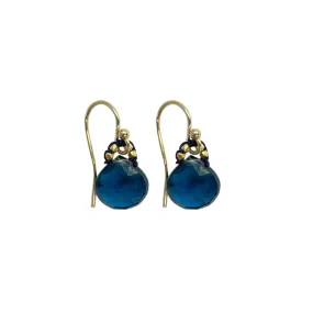 London Blue Topaz Wire Hook Earrings