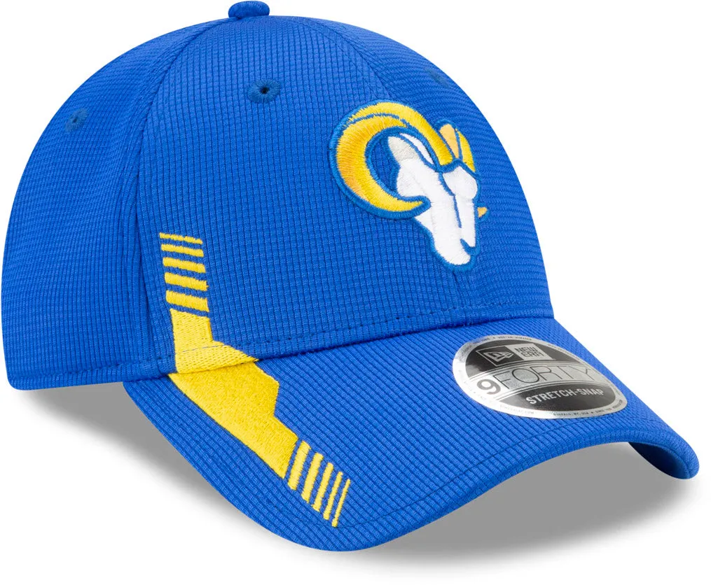 Los Angeles Rams New Era 940 NFL 21 Sideline On Field Stretch Snap Cap