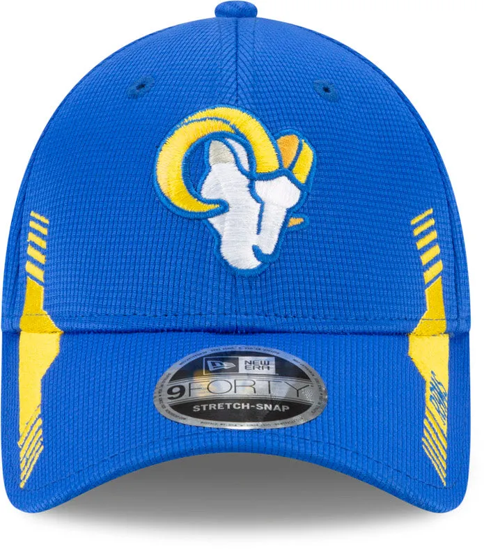 Los Angeles Rams New Era 940 NFL 21 Sideline On Field Stretch Snap Cap