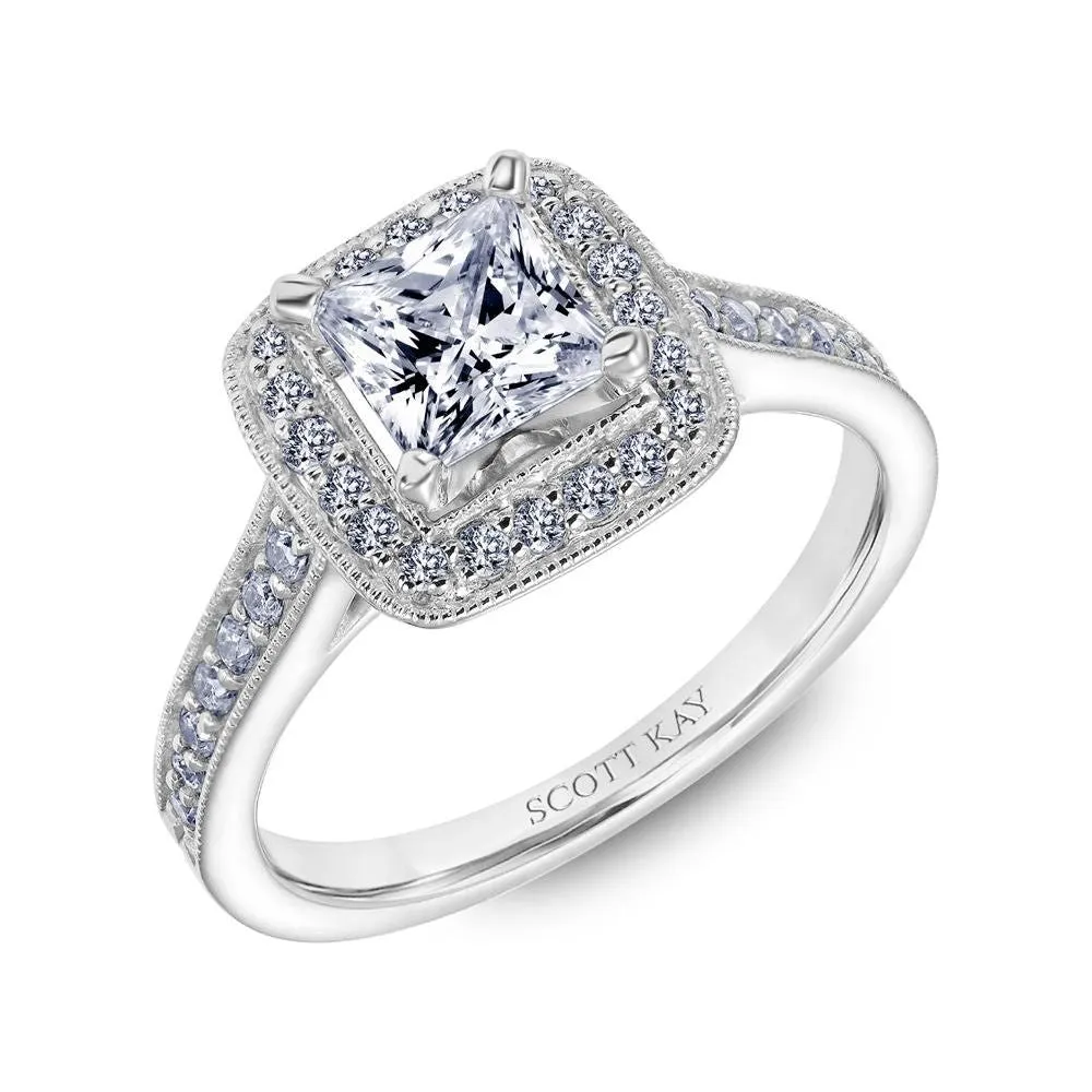 Luminaire Halo Princess Cut Engagement Ring