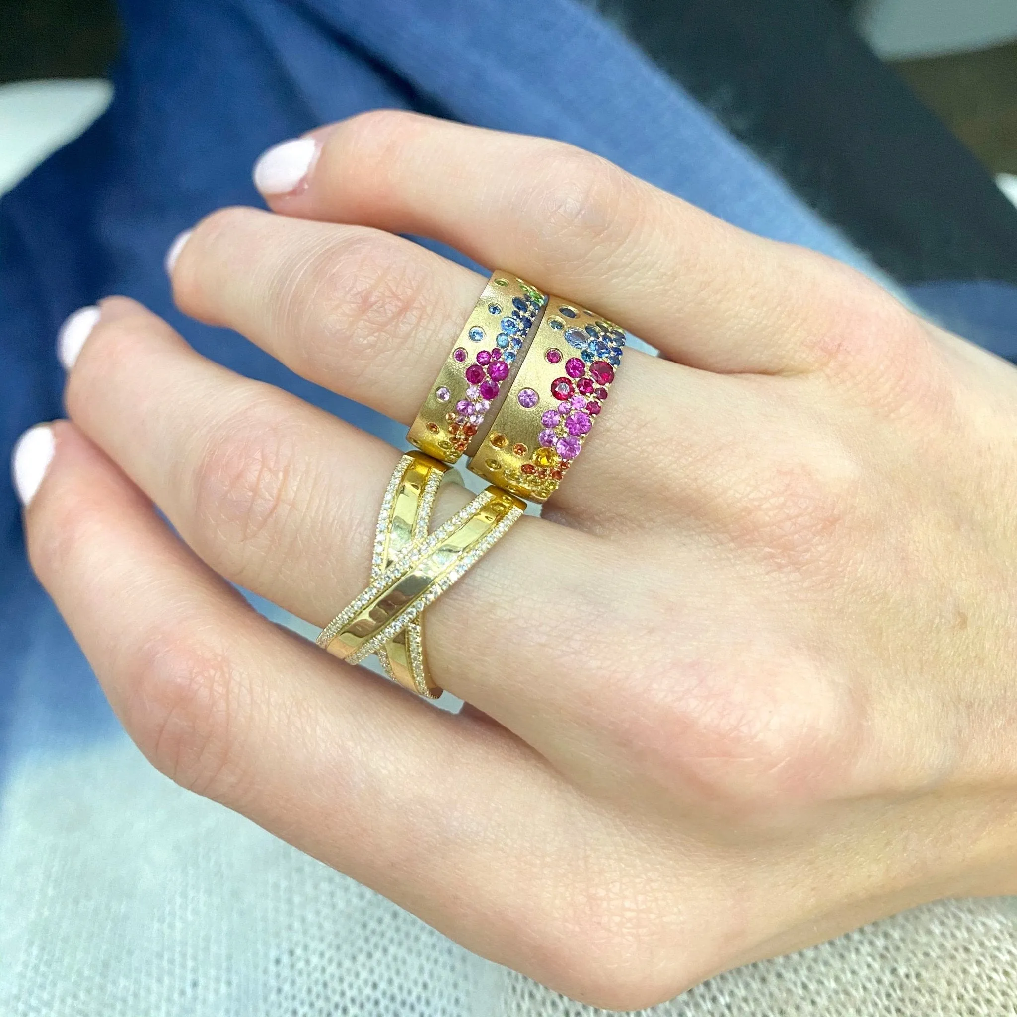 Mardi Gras Sapphire Ring