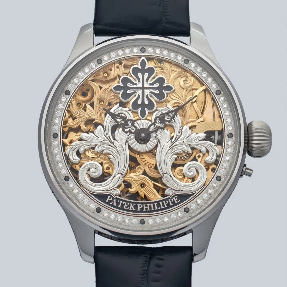 Marriage watch Patek Philippe 48mm men's watch with a pocket watch Manual winding skeleton