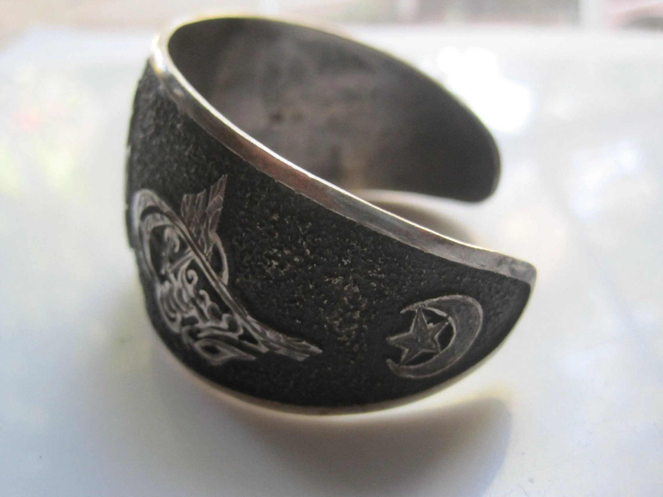 MashAllah Silver Islamic Cuff Bracelet from Turkey