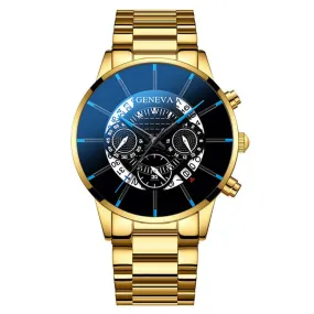 Men's Casual Business Calendar Steel Watch Men's Quartz Watch