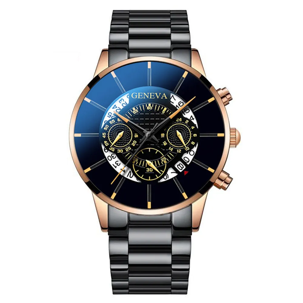 Men's Casual Business Calendar Steel Watch Men's Quartz Watch