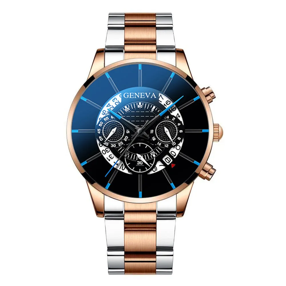 Men's Casual Business Calendar Steel Watch Men's Quartz Watch