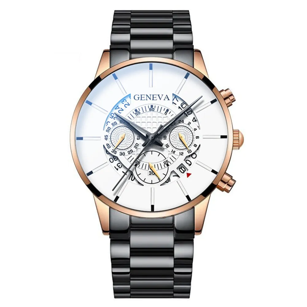 Men's Casual Business Calendar Steel Watch Men's Quartz Watch