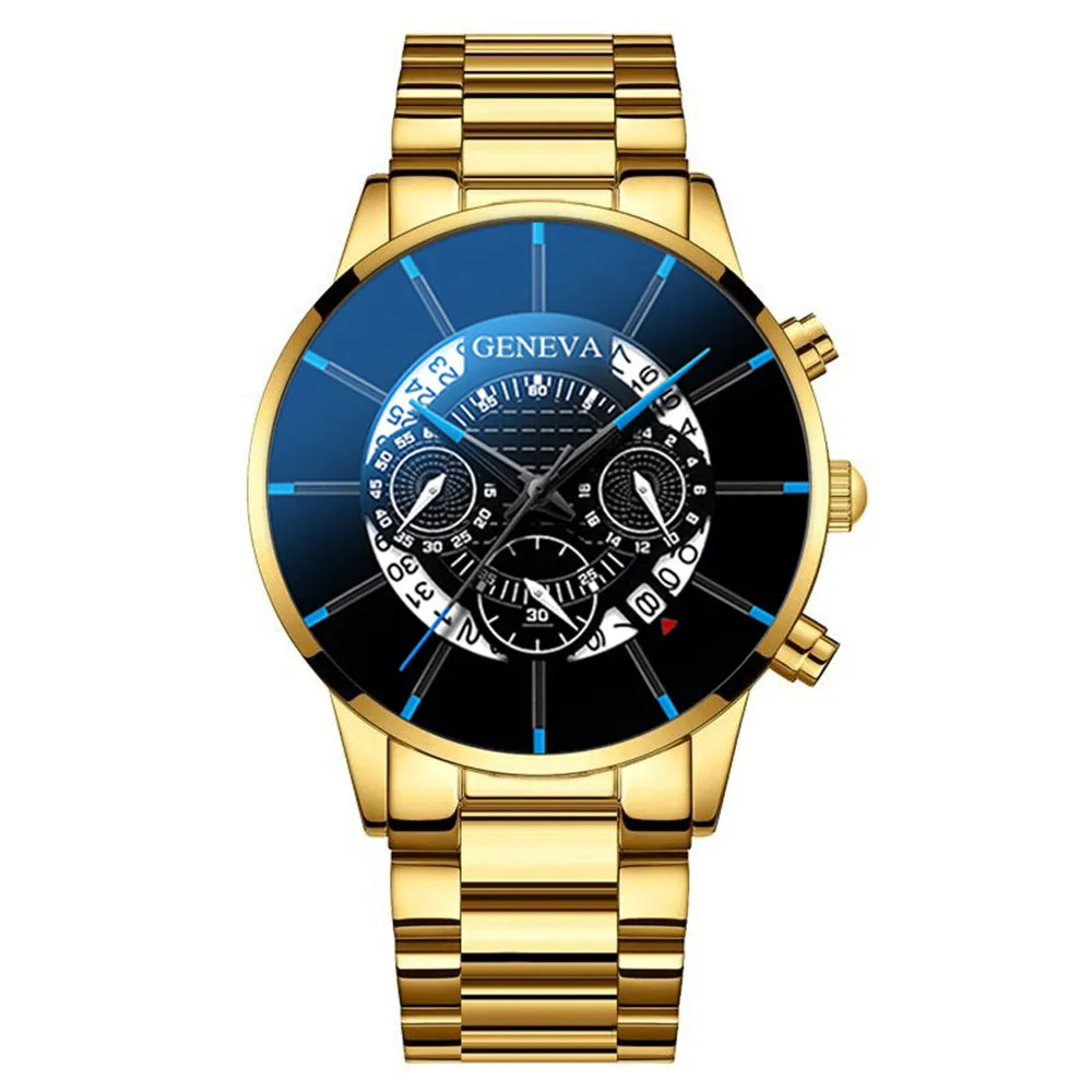 Men's Casual Business Calendar Steel Watch Men's Quartz Watch