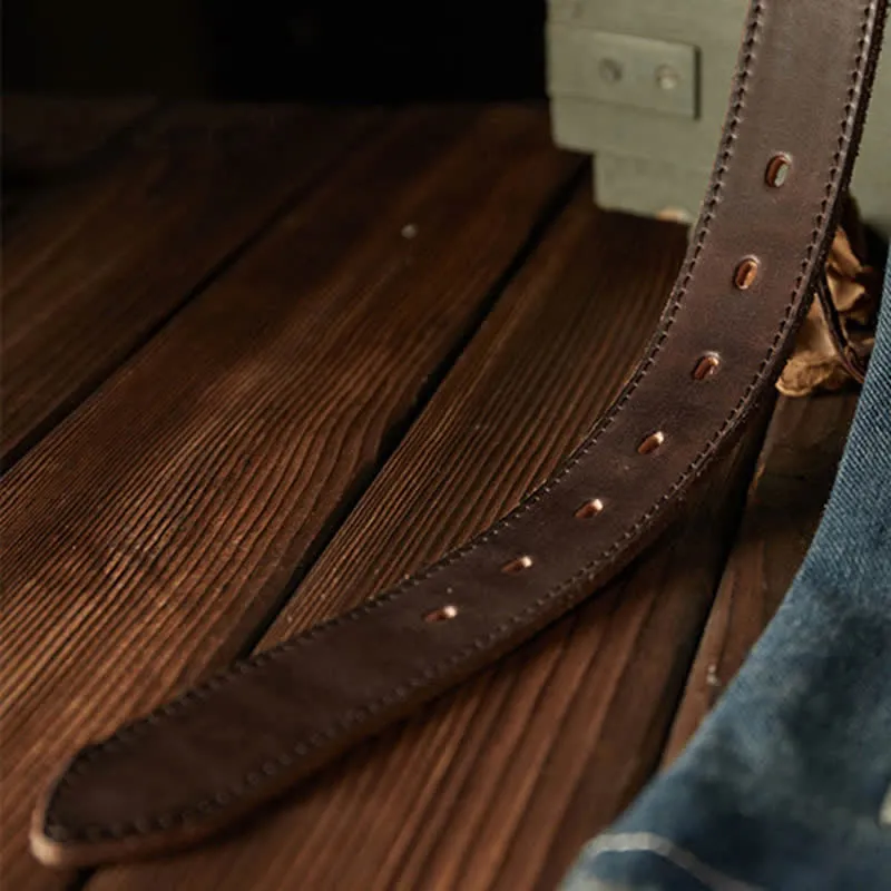 Men's Classic Textured Cowboy Leather Belt