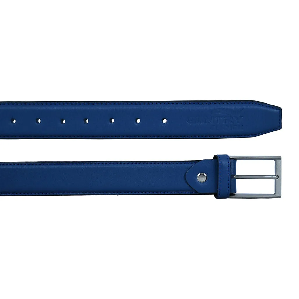 Men's Dress Leather Belt Salika Blue