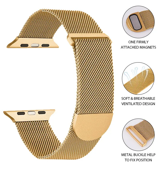 Metal Mesh Magnetic Dressy Band for Apple Watch 38/40/41mm & 42/44/45mm