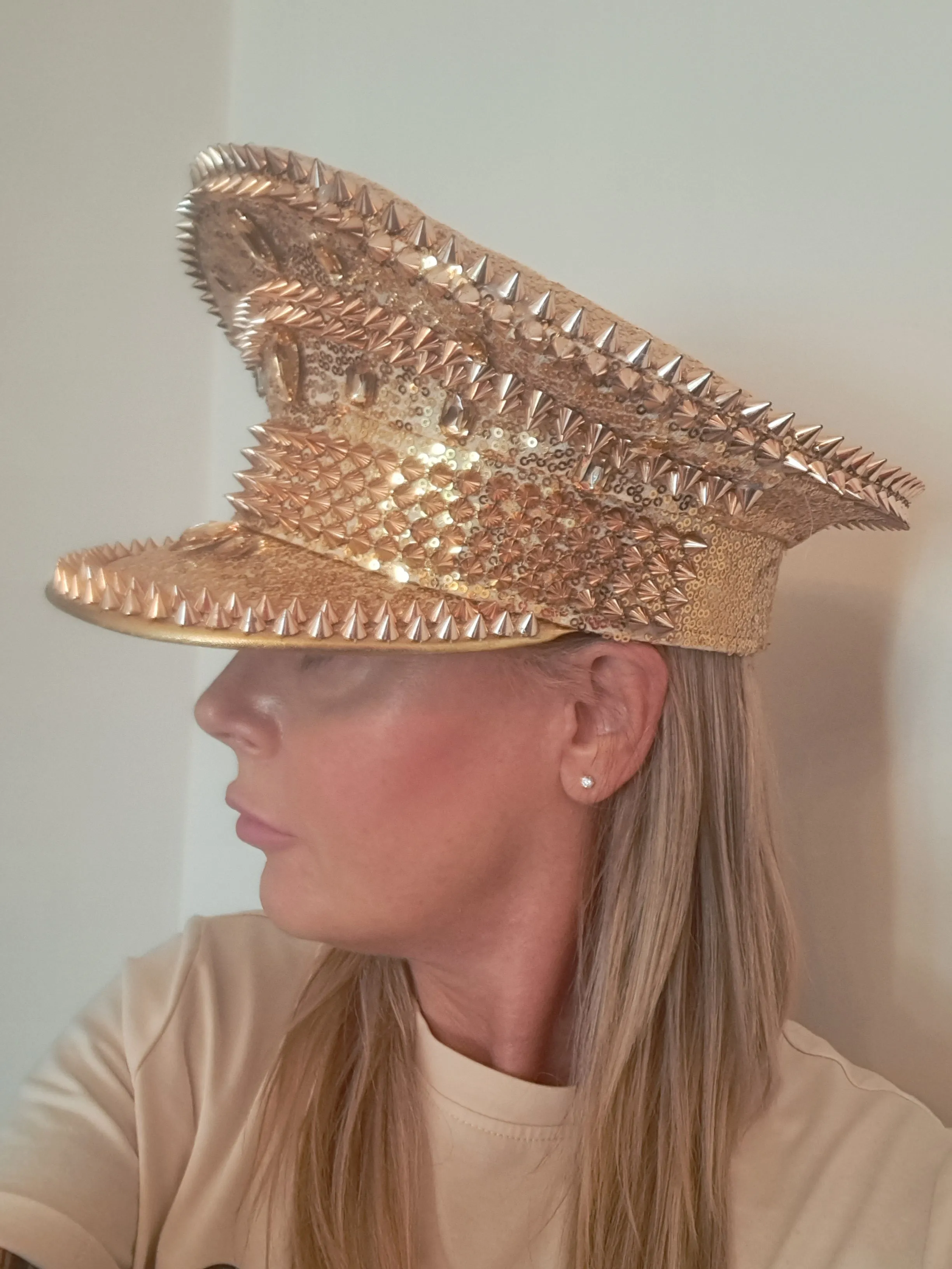 Metal Spike Military Hat