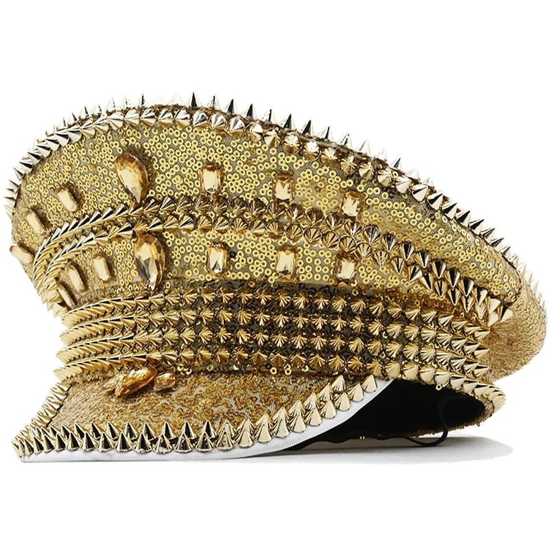 Metal Spike Military Hat