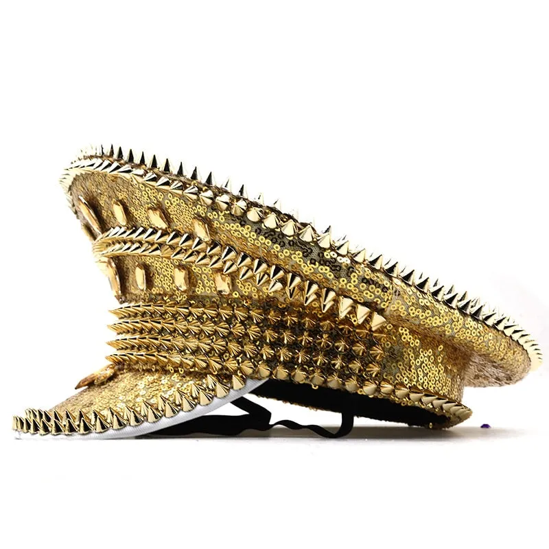 Metal Spike Military Hat