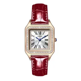 Middle School Student Watch Women's Ins Style High-Grade Light Luxury and Simplicity Full Diamond Quartz Watch