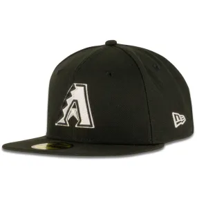 MLB Arizona Diamondbacks New Era Primary Black and White 59FIFTY Fitted Hat