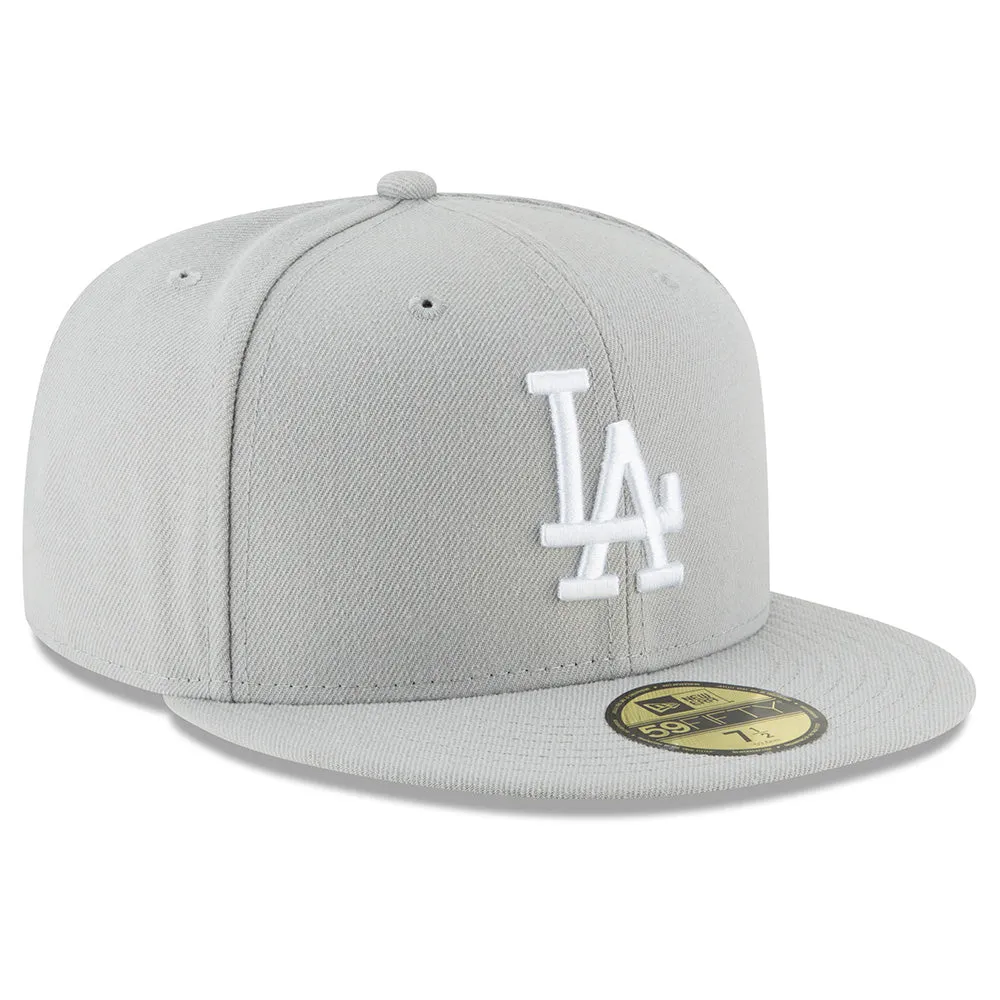 MLB Los Angeles Dodgers New Era Gray Basic 59FIFTY Fitted Hat