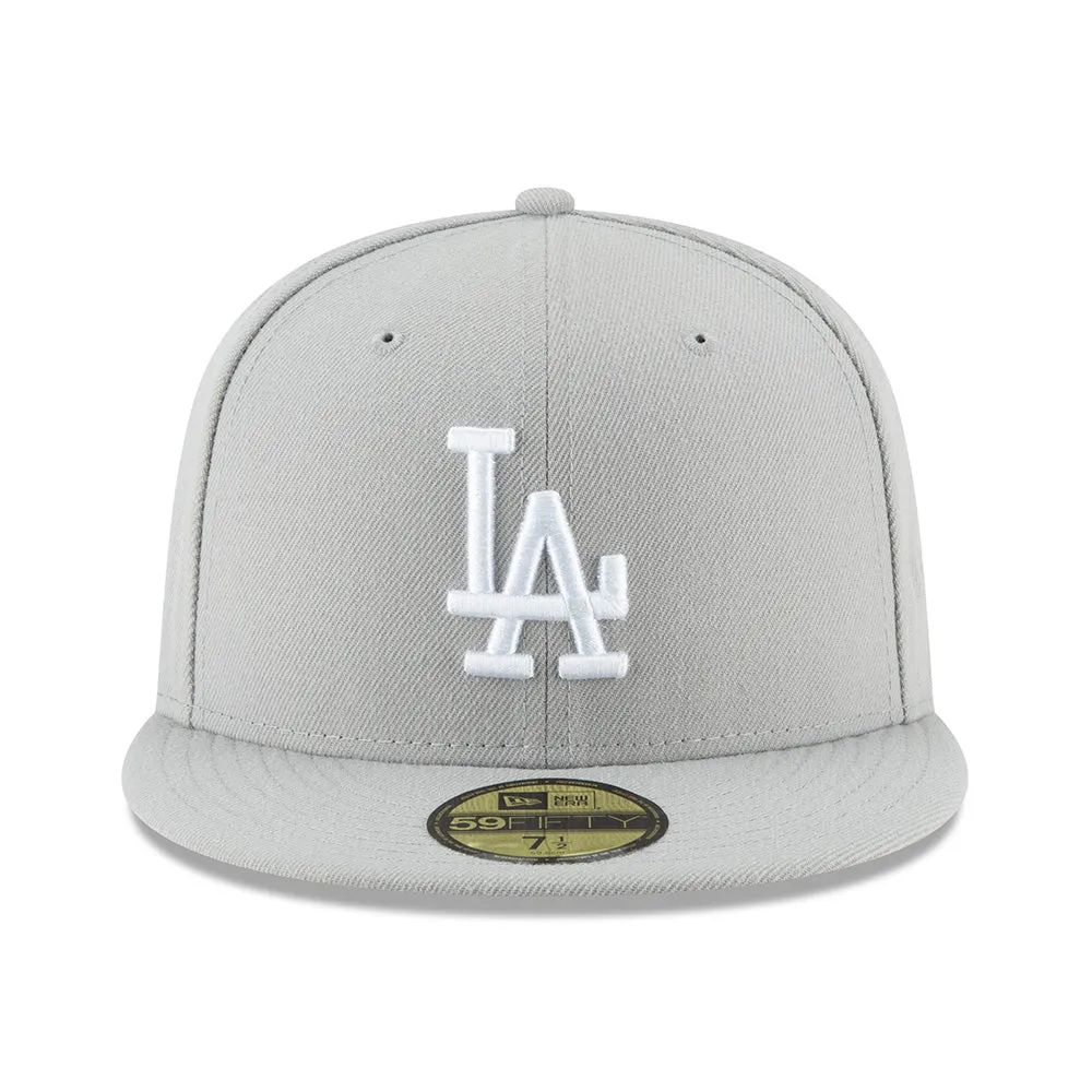 MLB Los Angeles Dodgers New Era Gray Basic 59FIFTY Fitted Hat