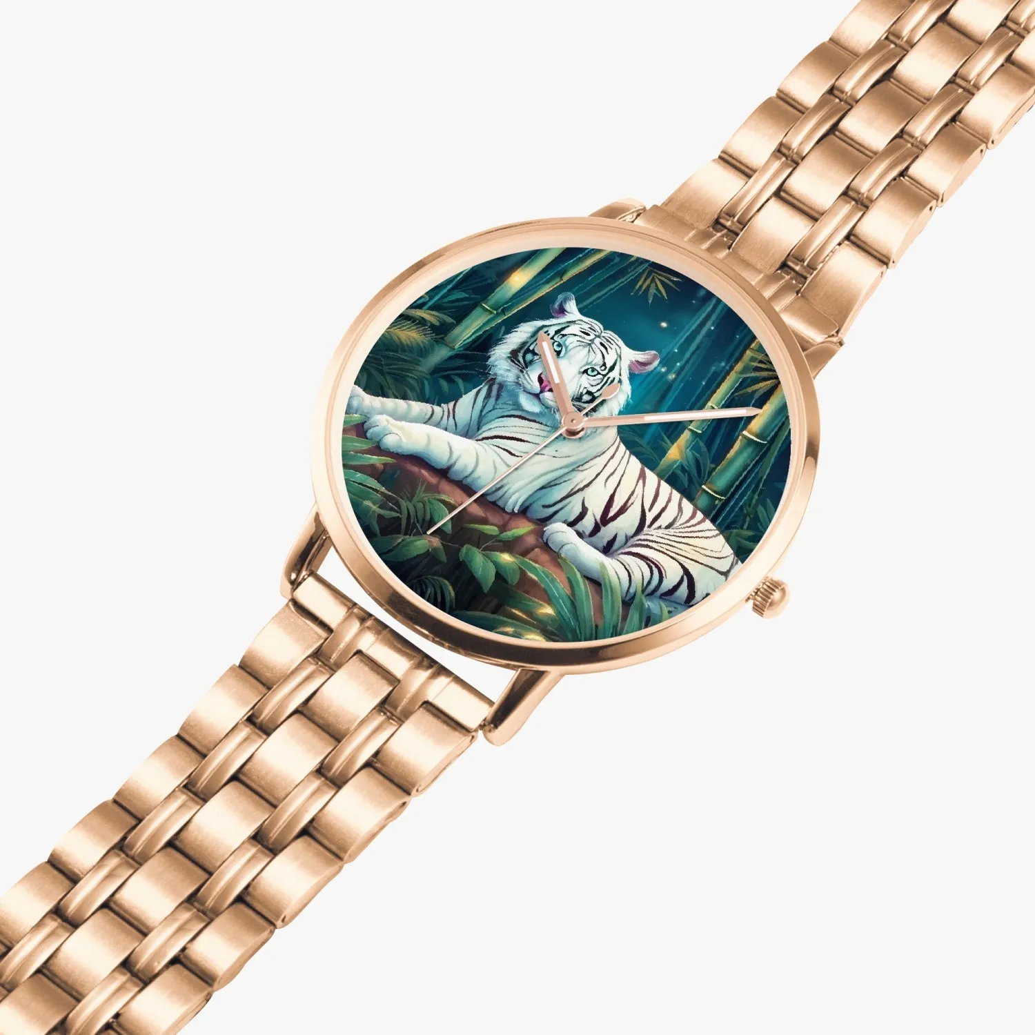 Montre à Quartz Instafamous "Tigre blanc et bambou" (249)