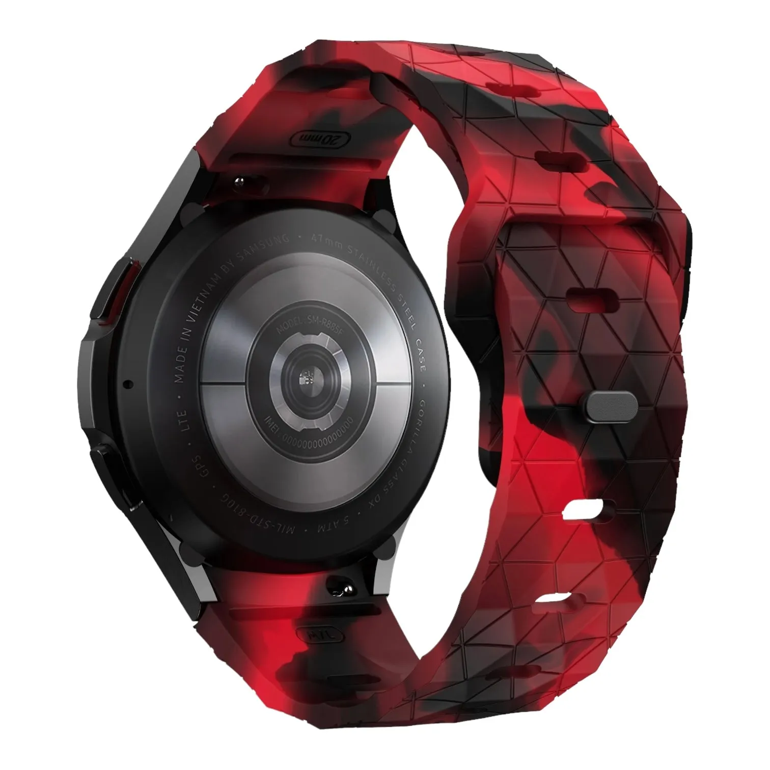 MVMT Chrono 40mm, Element & Powerlane compatible Silicone Football Pattern Watch Straps