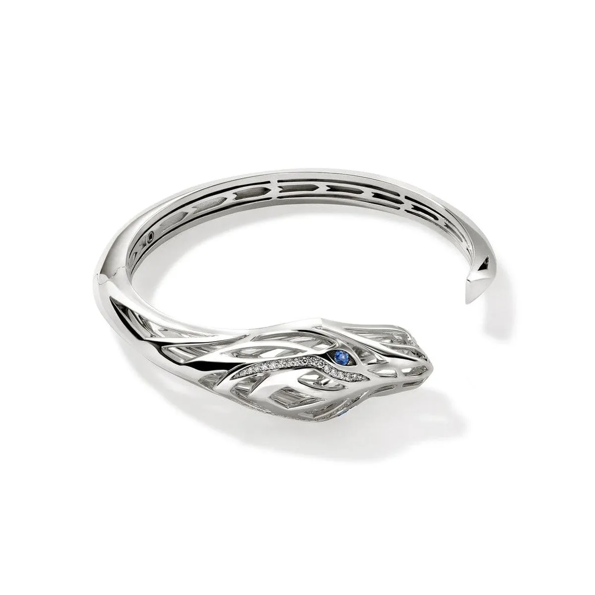 Naga Hinged Cuff, Sterling Silver, Diamonds - CBS6034311BSPDIX