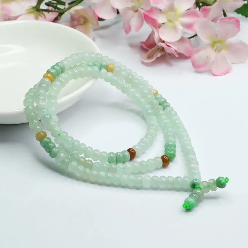 Natural Burmese Jade Necklace, Abacus, Bead Chain Jade Stone