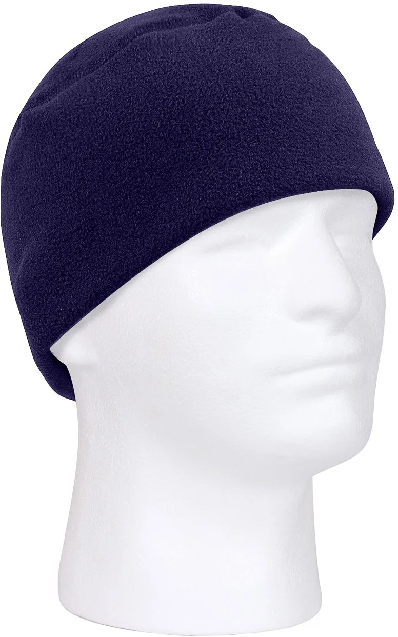 Navy Blue - Polar Fleece Watch Cap Tactical Large Skull Watchman Beanie