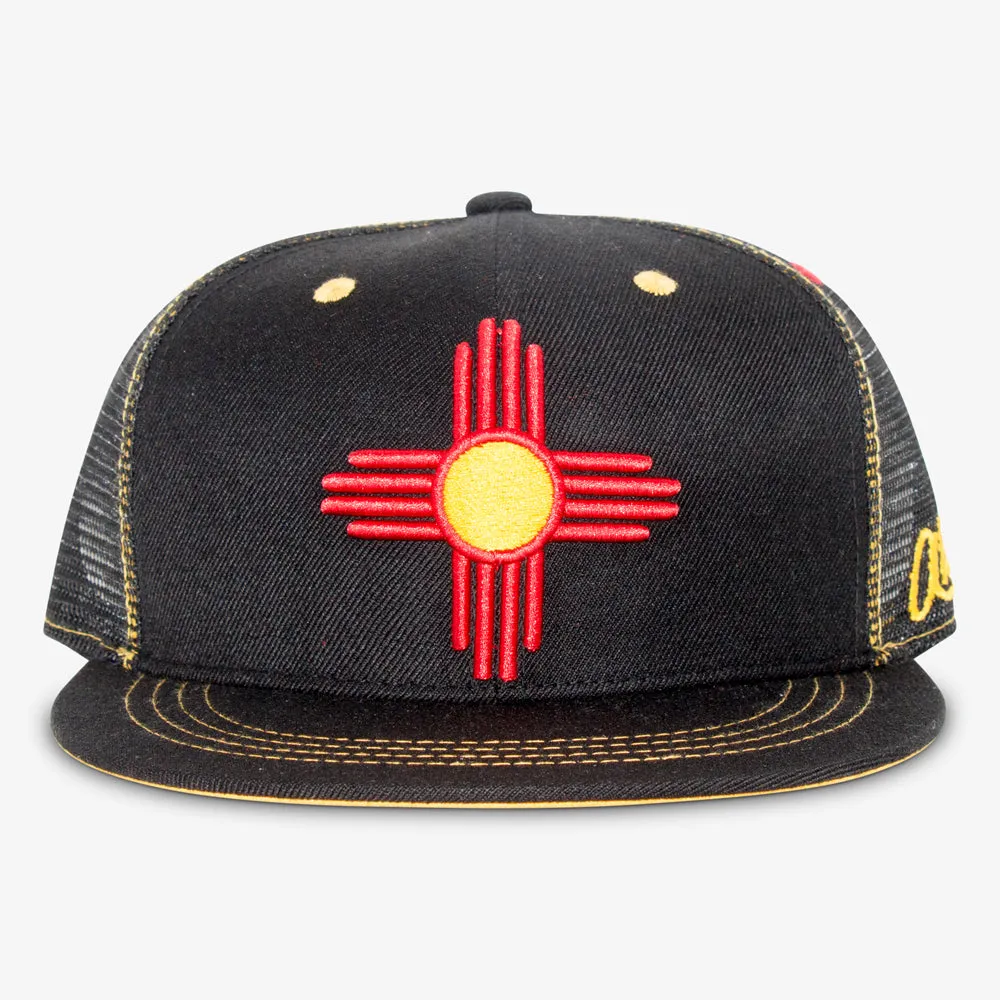 New Mexico Zia Flatbill Snapback Hat