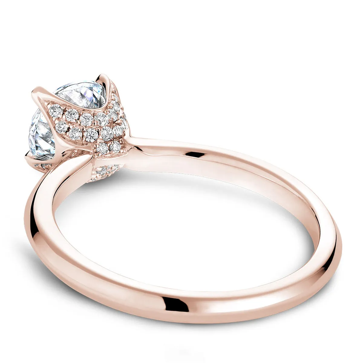 Noam Carver Tulip Solitaire Engagement Ring Setting in Rose Gold