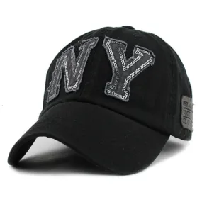 NY Patched Embroidered Letter Snapback Baseball Cap