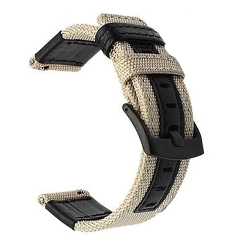 Nylon and Leather Watch Straps Compatible with MVMT Chrono 40mm, Element & Powerlane