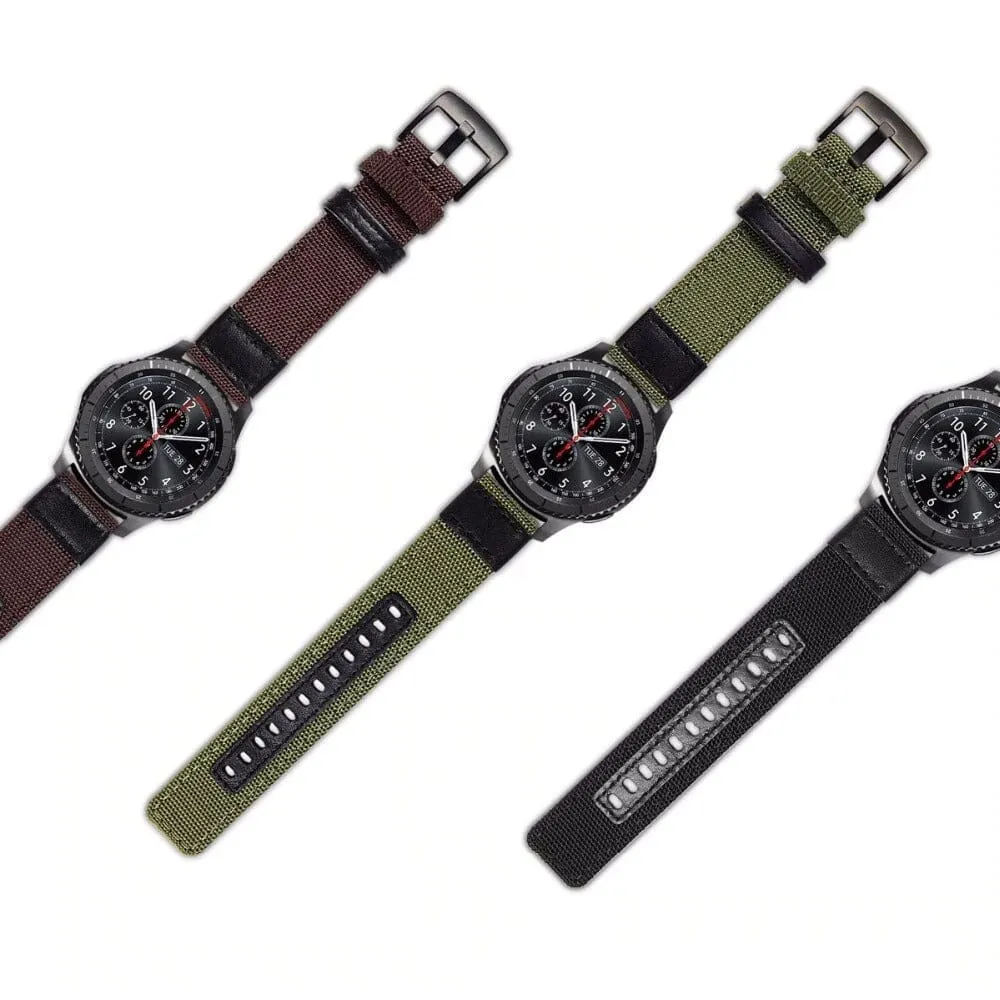 Nylon and Leather Watch Straps Compatible with MVMT Chrono 40mm, Element & Powerlane