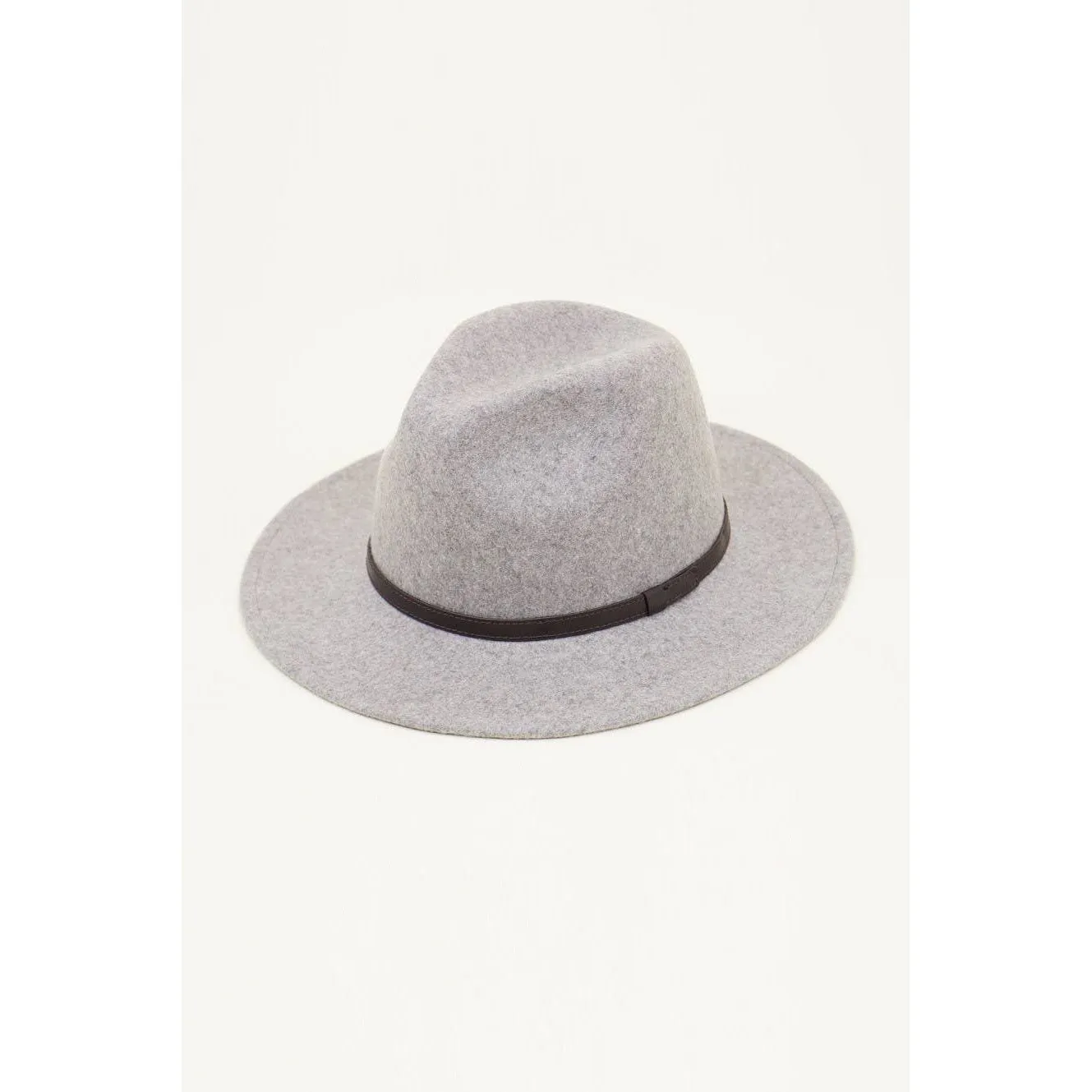 Olive & Pique - GARRISON - 100% Wool Felt Heather Gray Rancher, Vivid Hunter Green Satin Lining Hat