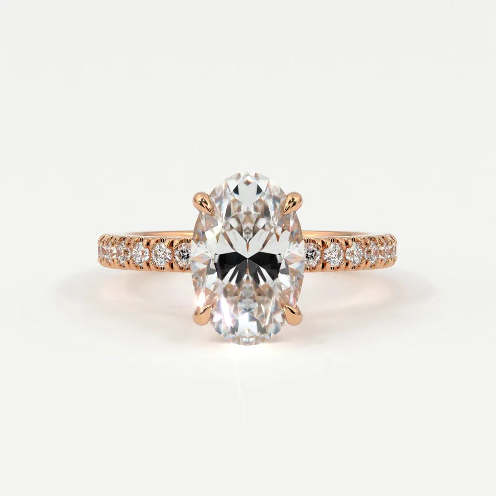 Oval Diamond Engagement Rings, Lab Grown