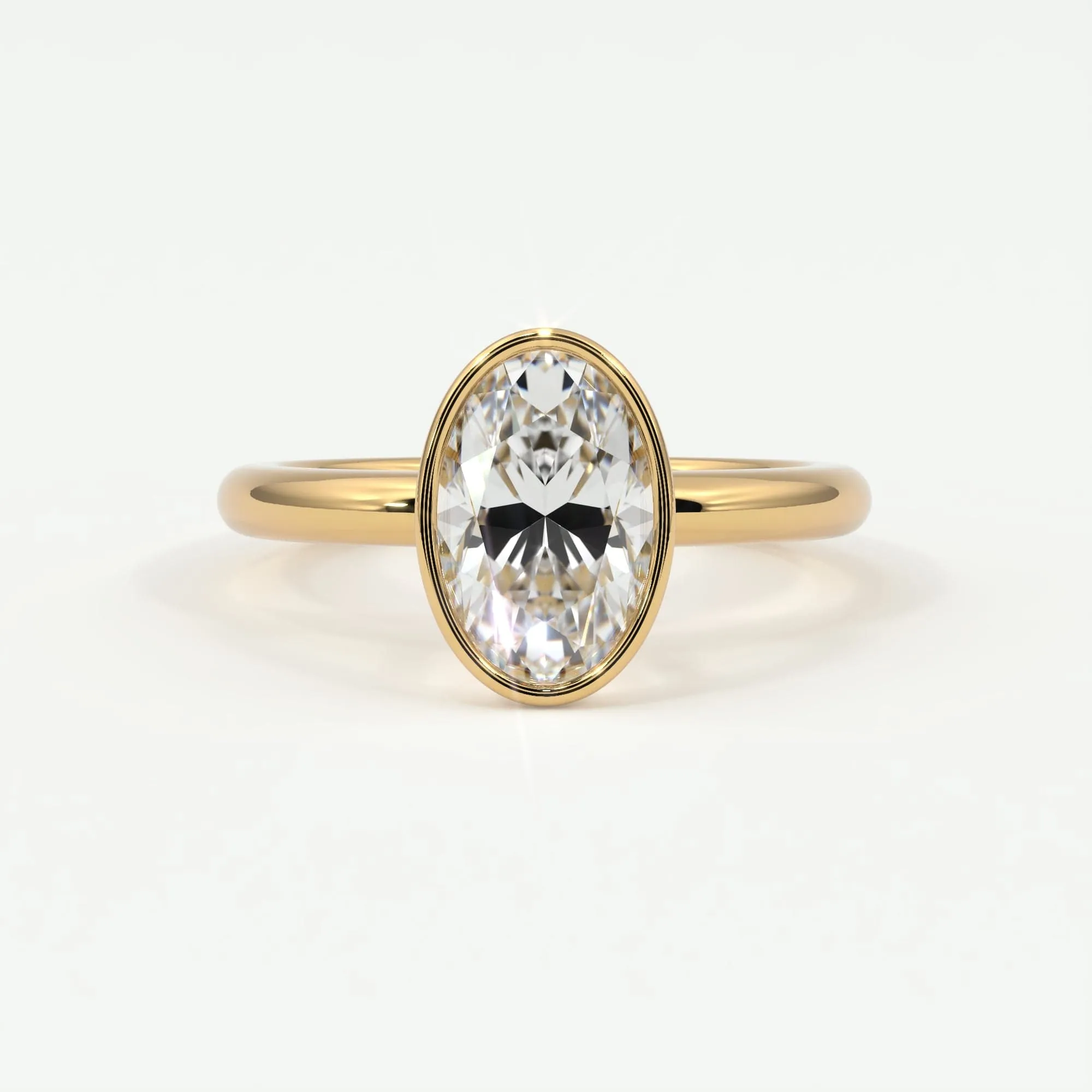 Oval Diamond Engagement Rings, Lab Grown