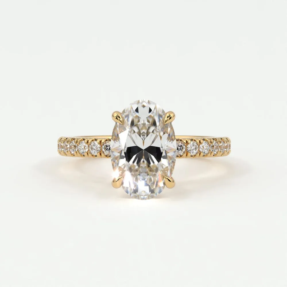 Oval Diamond Engagement Rings, Lab Grown