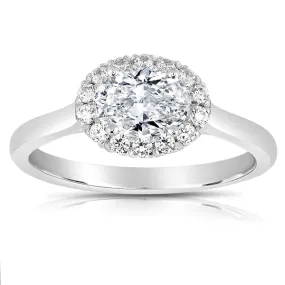 Oval Halo Engagement Ring