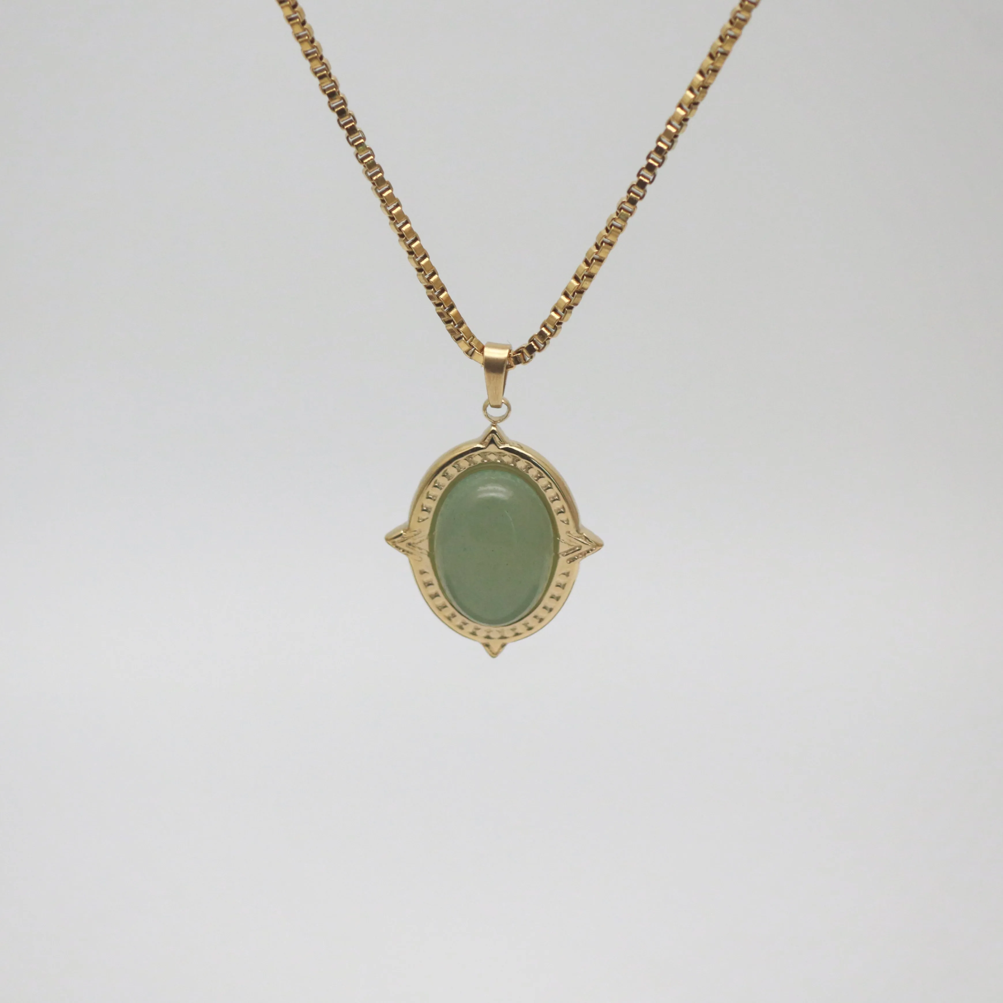 Oval Jade Necklace