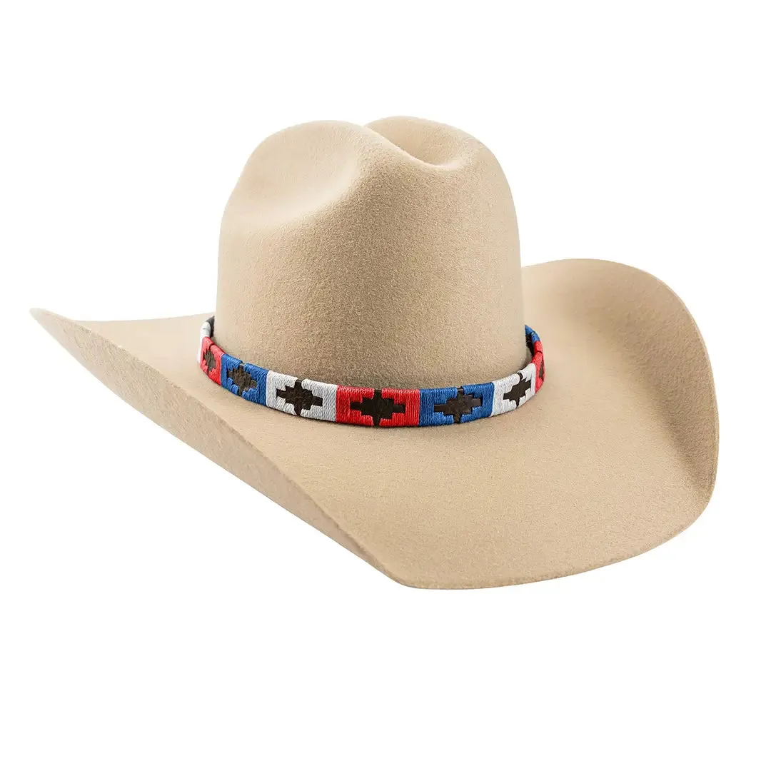 Pampa Hat Band - White/Bright Blue/Red by Pampeano