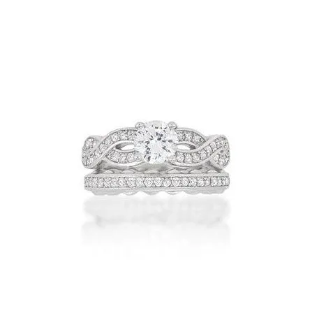 Pana Round Infinity Twist Engagement & Wedding Ring Set | 2.5ct