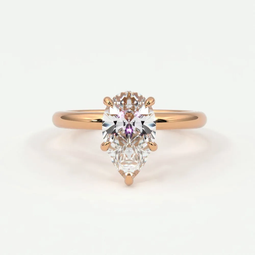 Pear Shape Diamond Solitaire Band