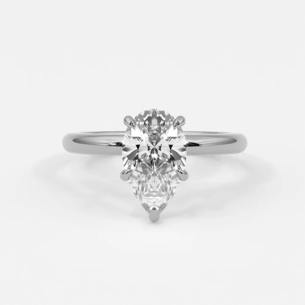 Pear Shape Diamond Solitaire Band