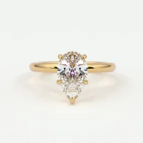 Pear Shape Diamond Solitaire Band