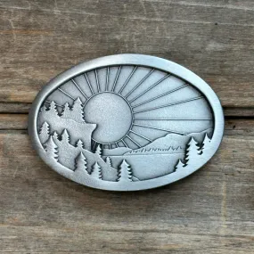 Pewter Sunrise Indiana Metal Craft Belt Buckle