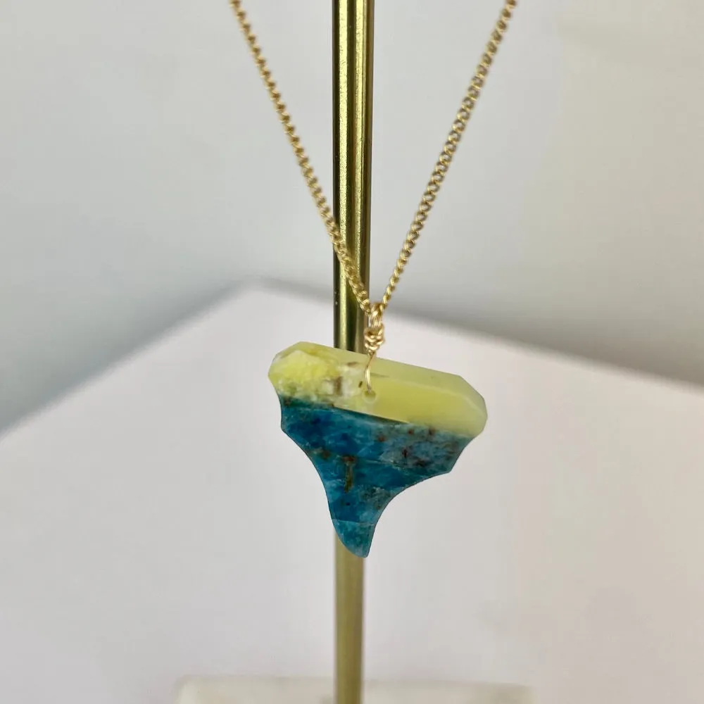 Precieux Gem Apatite Shark Necklace